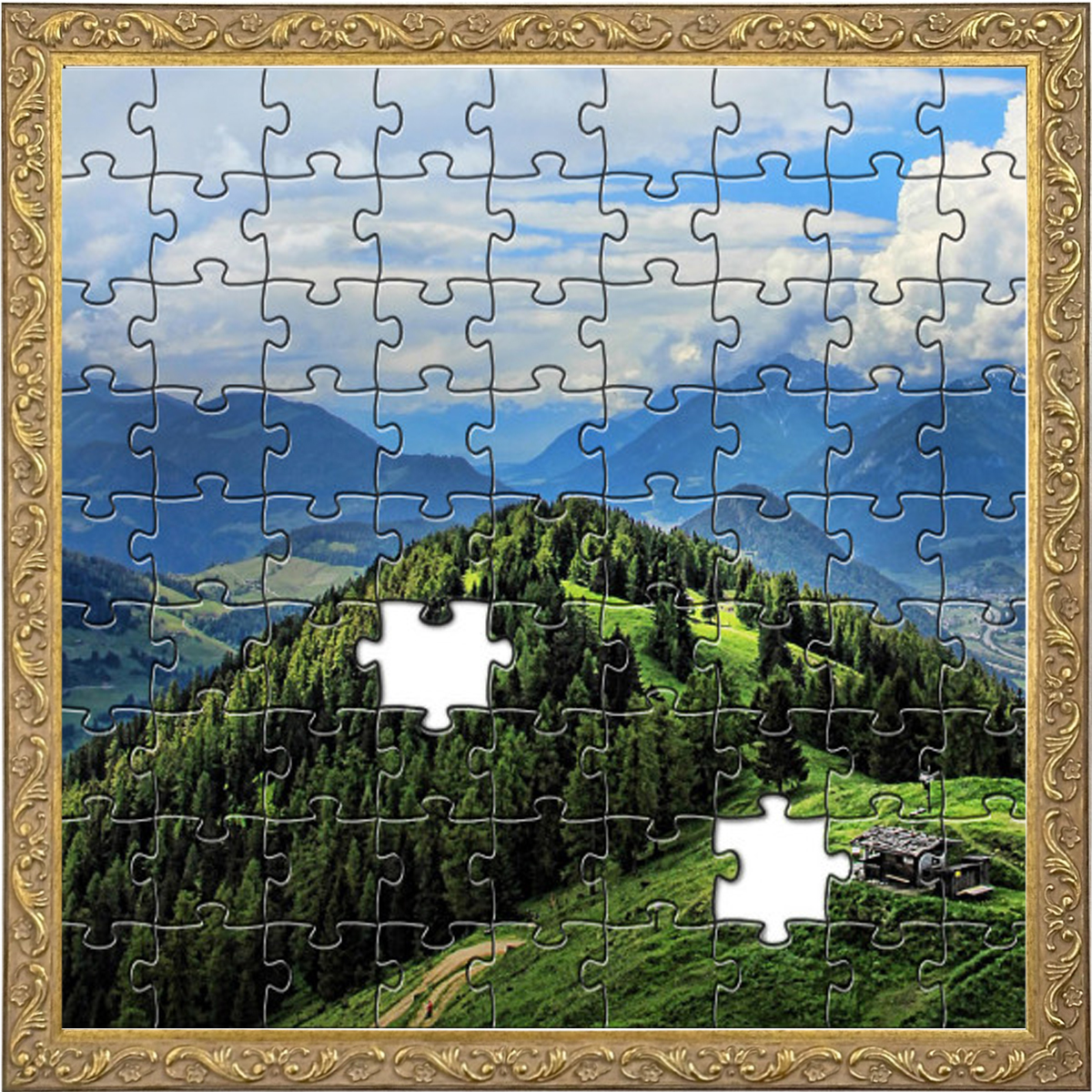 Mrs. GREEN APPLE Wonder Museum 天国パズルで使用された額縁【立体額 8201】